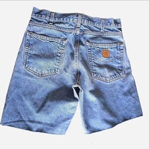 Vintage Carhartt B17DST Relaxed Fit Denim Cutoff Shorts